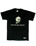 Curb Your Enthusiasm pretty good graphic on a black adult t-shirt.