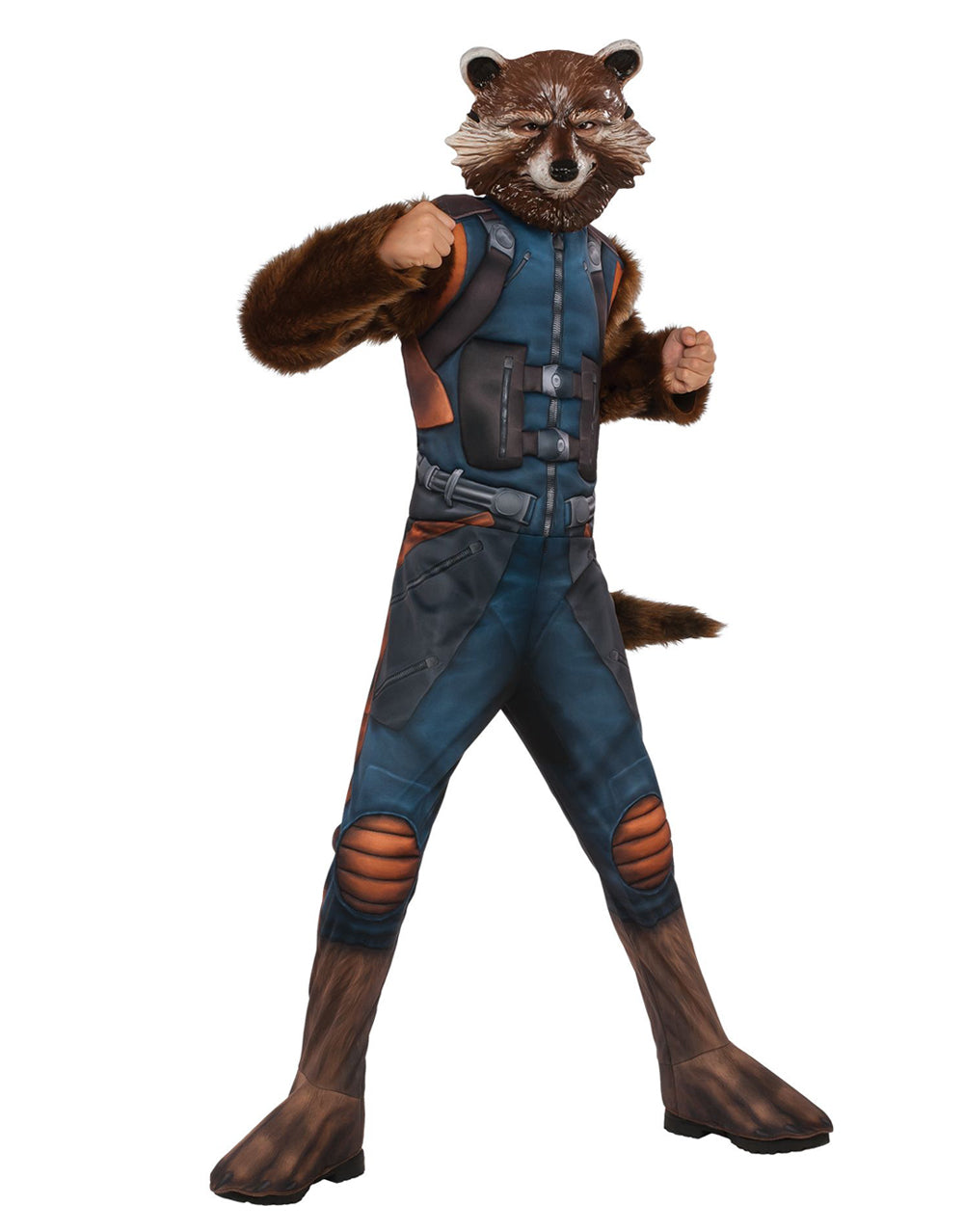 Guardians of the Galaxy Vol. 2 Rocket Raccoon deluxe muscle chest costume for kids.