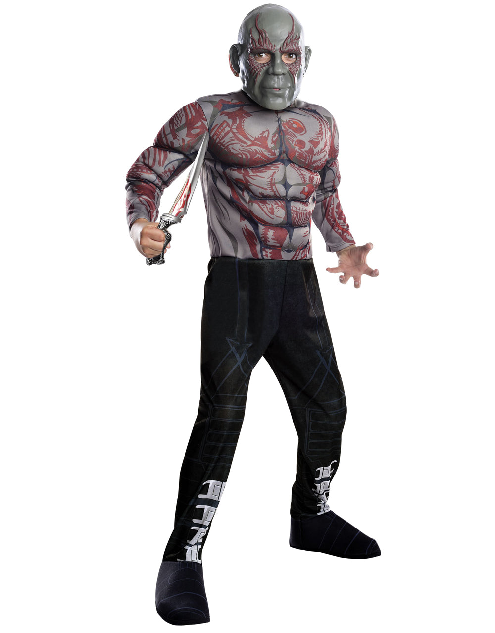 Guardians of the Galaxy Vol. 2 Drax the Destroyer deluxe muscle chest costume for kids.