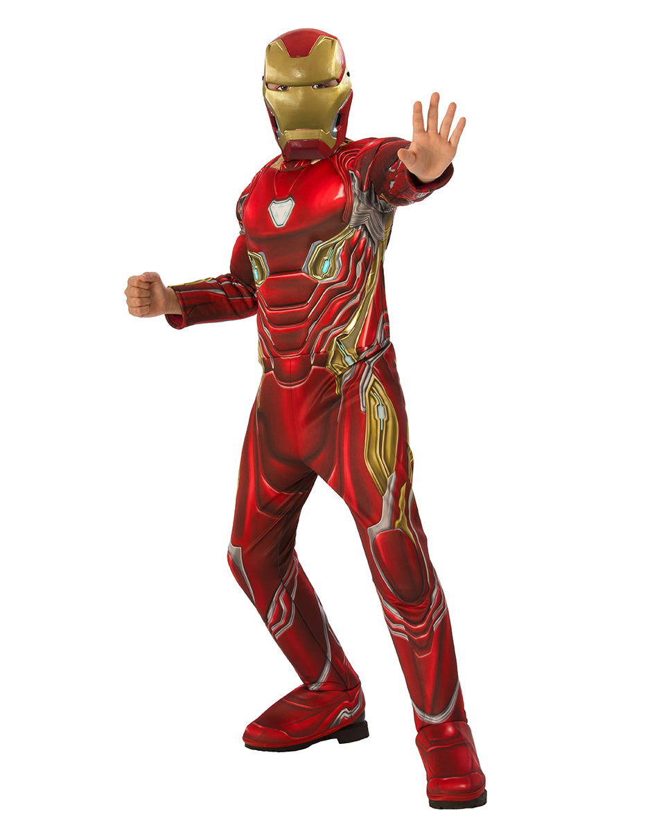Avengers Infinity War Iron Man deluxe costume for kids.