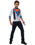 DC Comics Superman Clark Kent disguise costume t-shirt for kids.