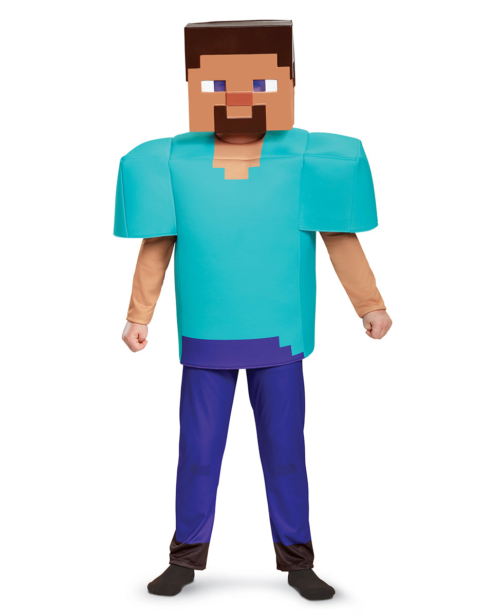 Minecraft Steve deluxe costume for kids.