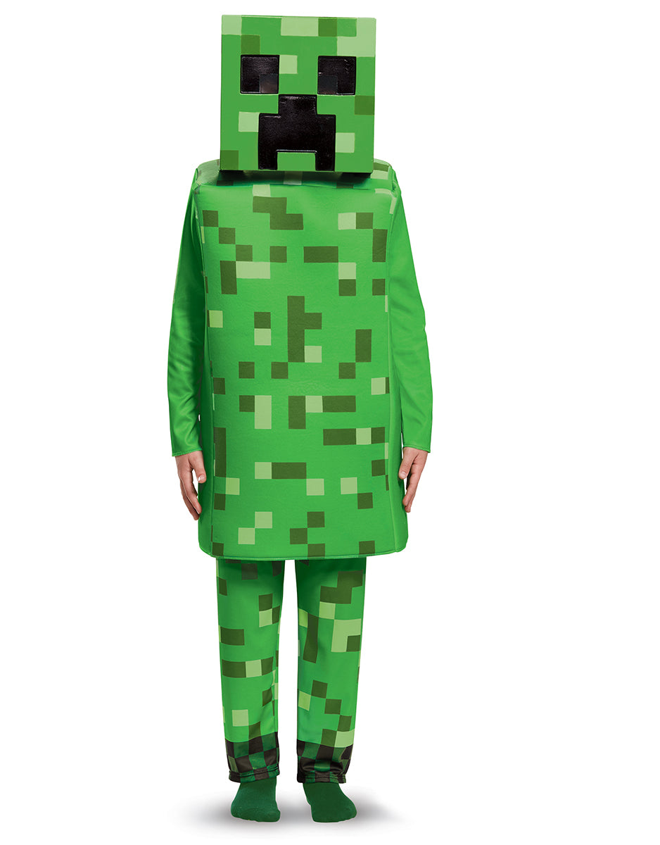 Minecraft Creeper deluxe costume for kids.