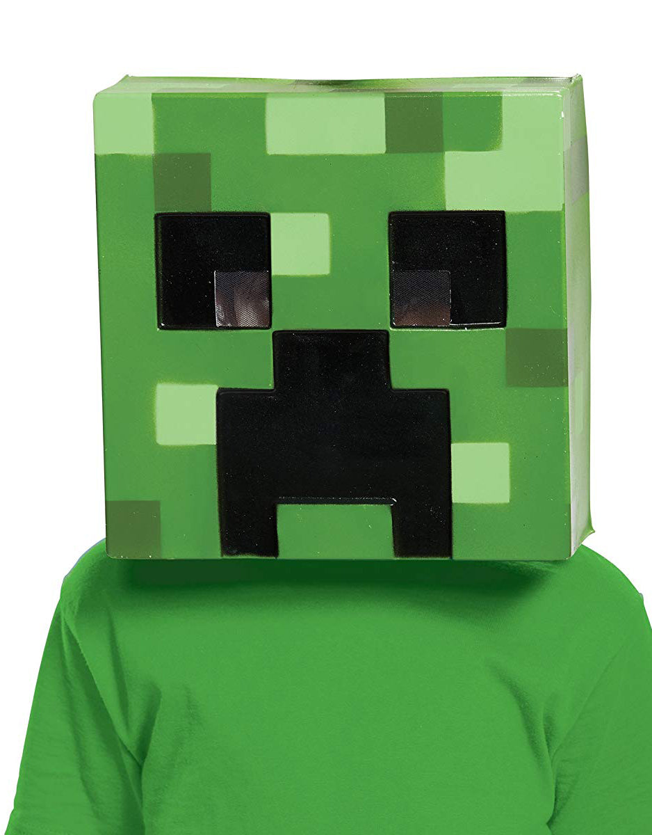 Minecraft Creeper vacuform mask costume accessory for kids.