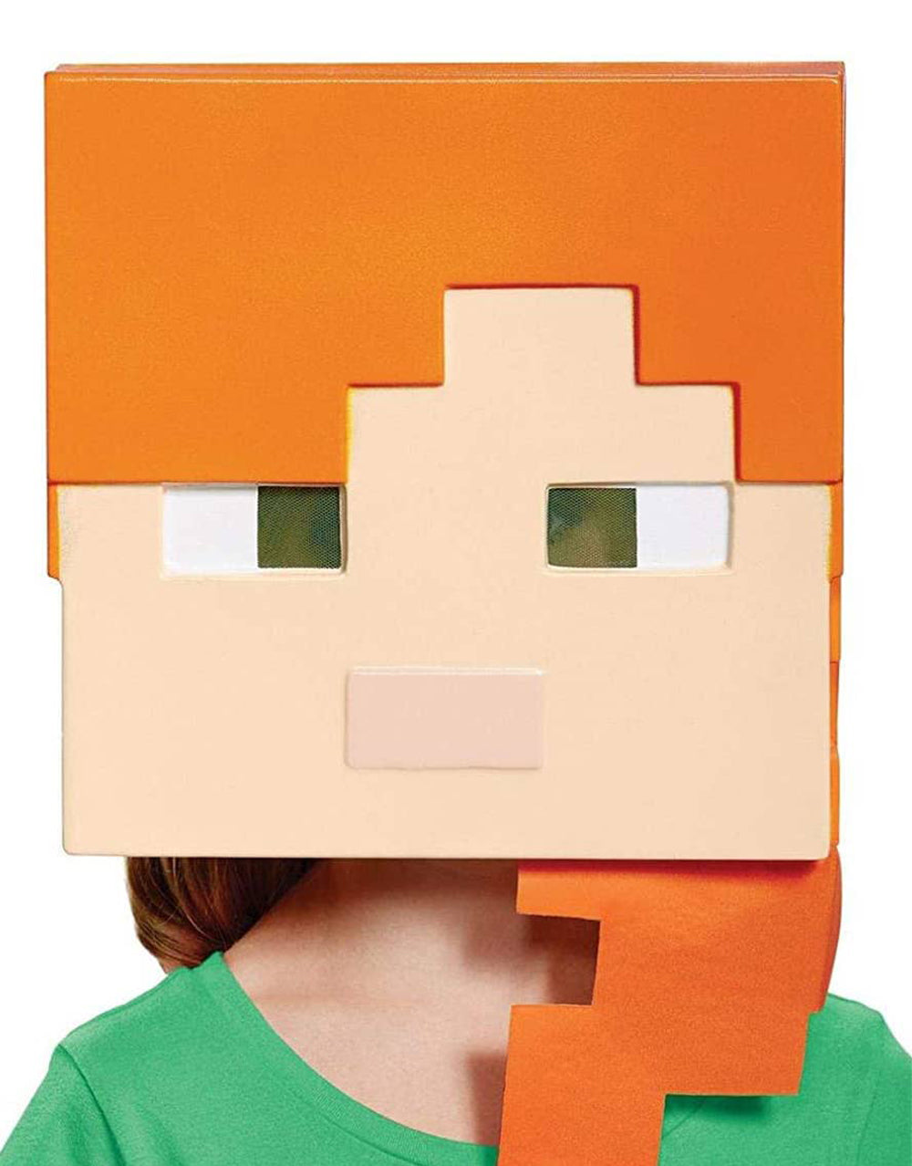 Minecraft Alex vacuform mask costume accessory for kids.