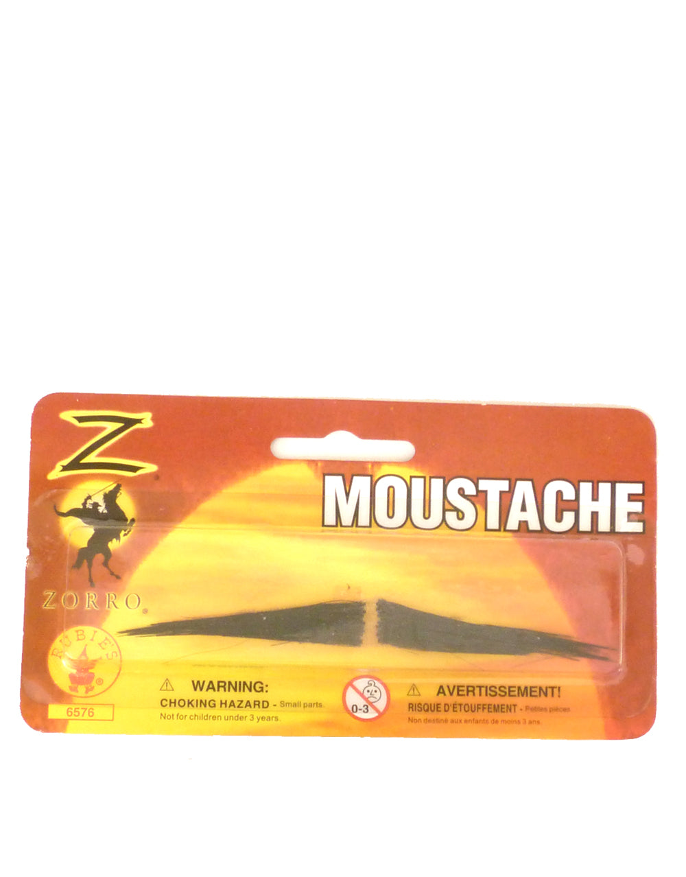 Zorro moustache costume accessory for adults.