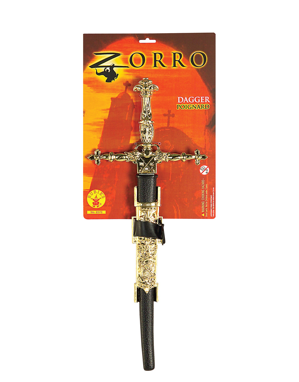 Zorro dagger costume accessory for kids and adults.
