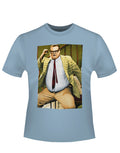 Saturday Night Live dance graphic on a blue adult t-shirt.