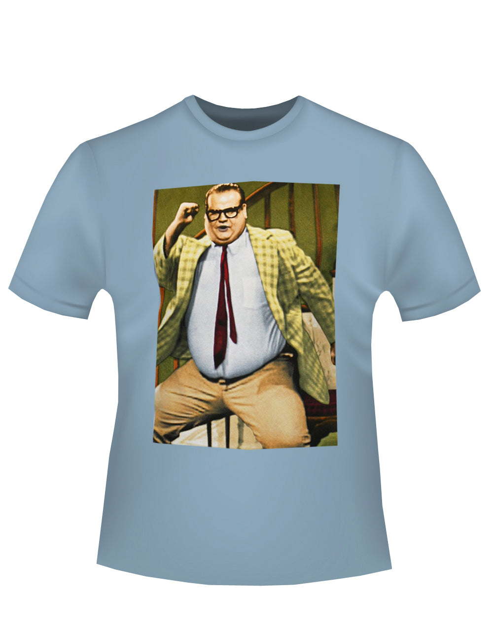 Saturday Night Live dance graphic on a blue adult t-shirt.