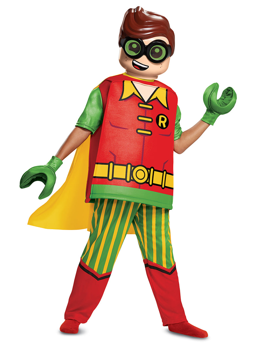 The Lego Batman Movie Robin deluxe costume for kids.