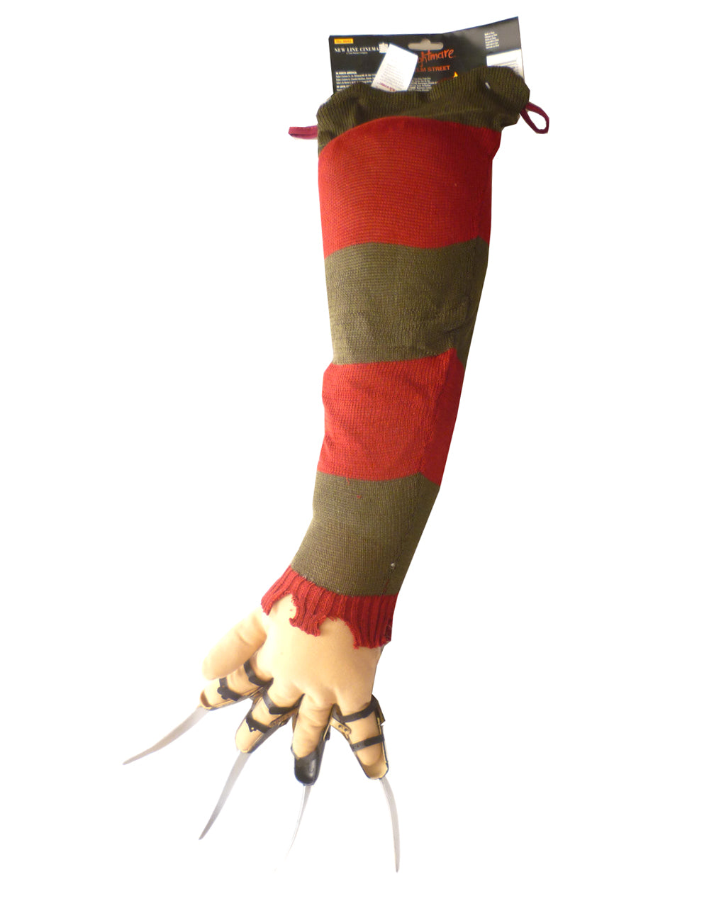 A Nightmare on Elm Street Freddy Krueger trick arm costume accessory for adults.
