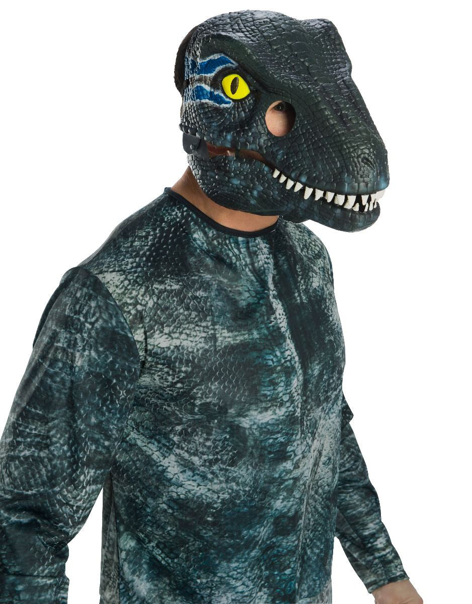 Velociraptor Blue Mask for adults.