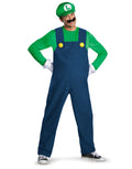 Super Mario Brothers Luigi deluxe costume for adults.