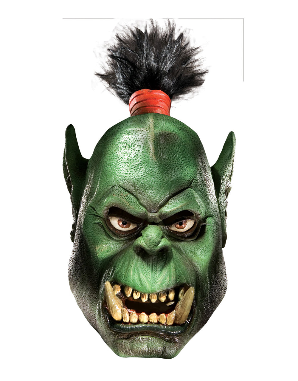 World of Warcraft orc deluxe full overhead latex mask costume accessory for adults.