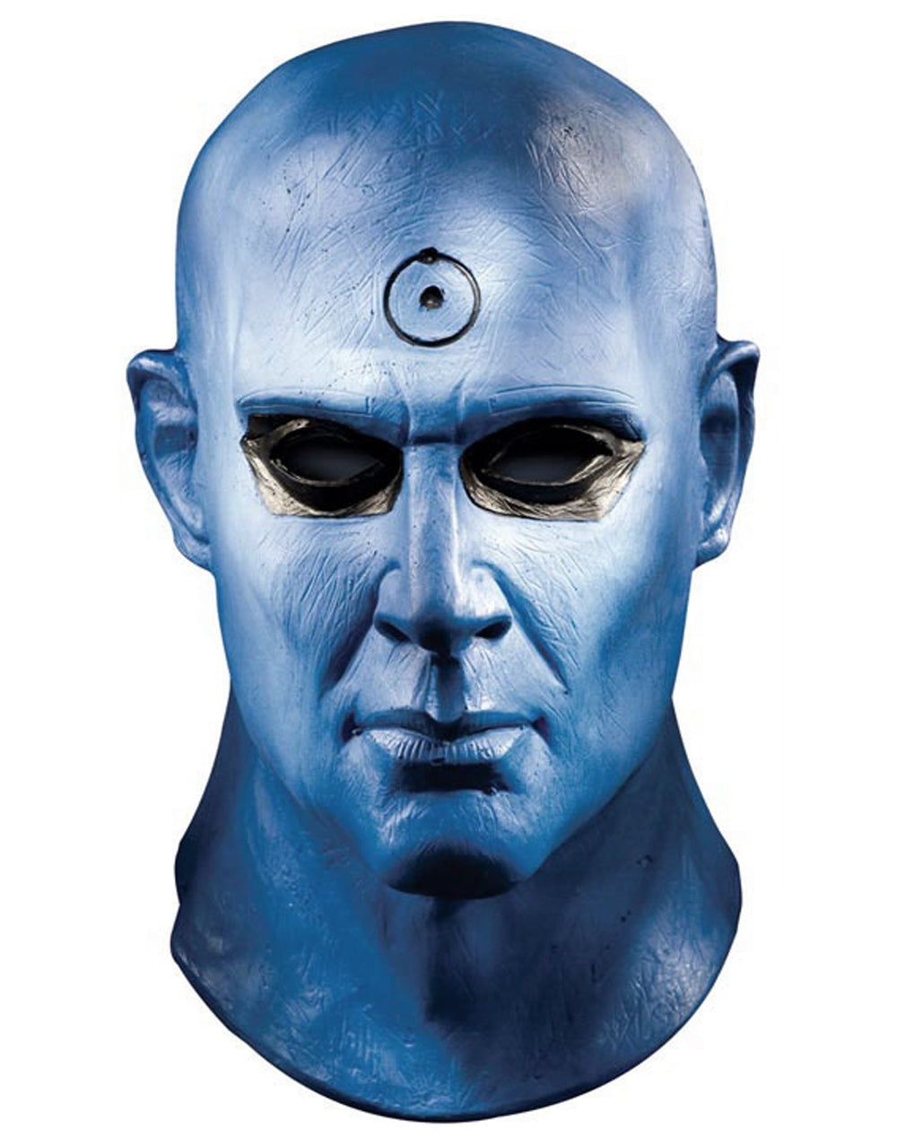 DC Comics Watchmen Dr Manhattan full overhead latex mask costume accessory for adults.