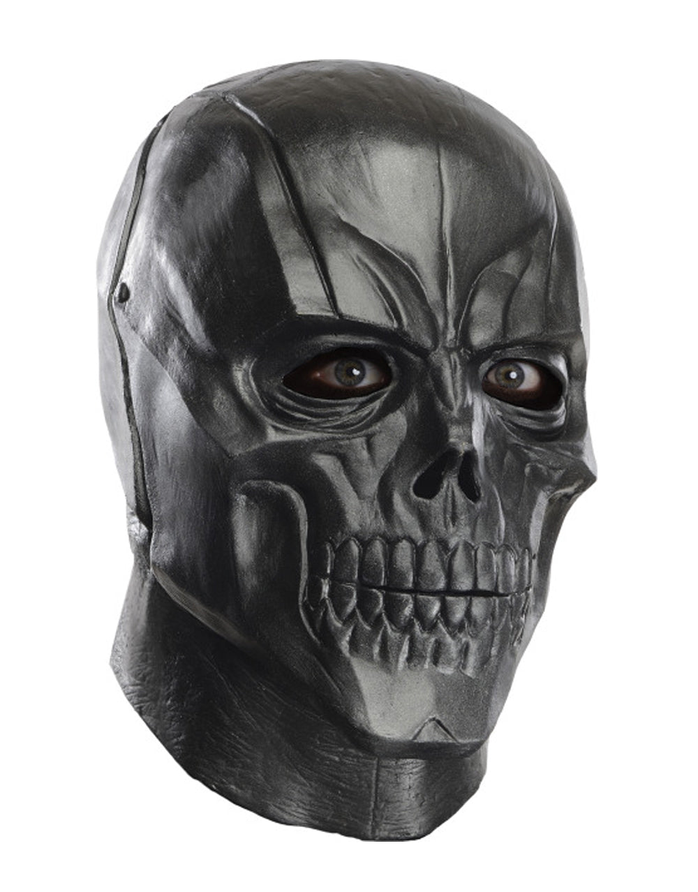 Arkham City Black Mask deluxe latex mask costume accessory for adults.