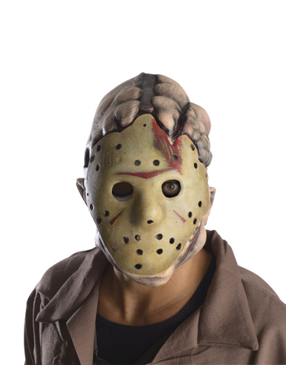 Friday the 13th Jason Voorhees deluxe latex mask costume accessory for adults.