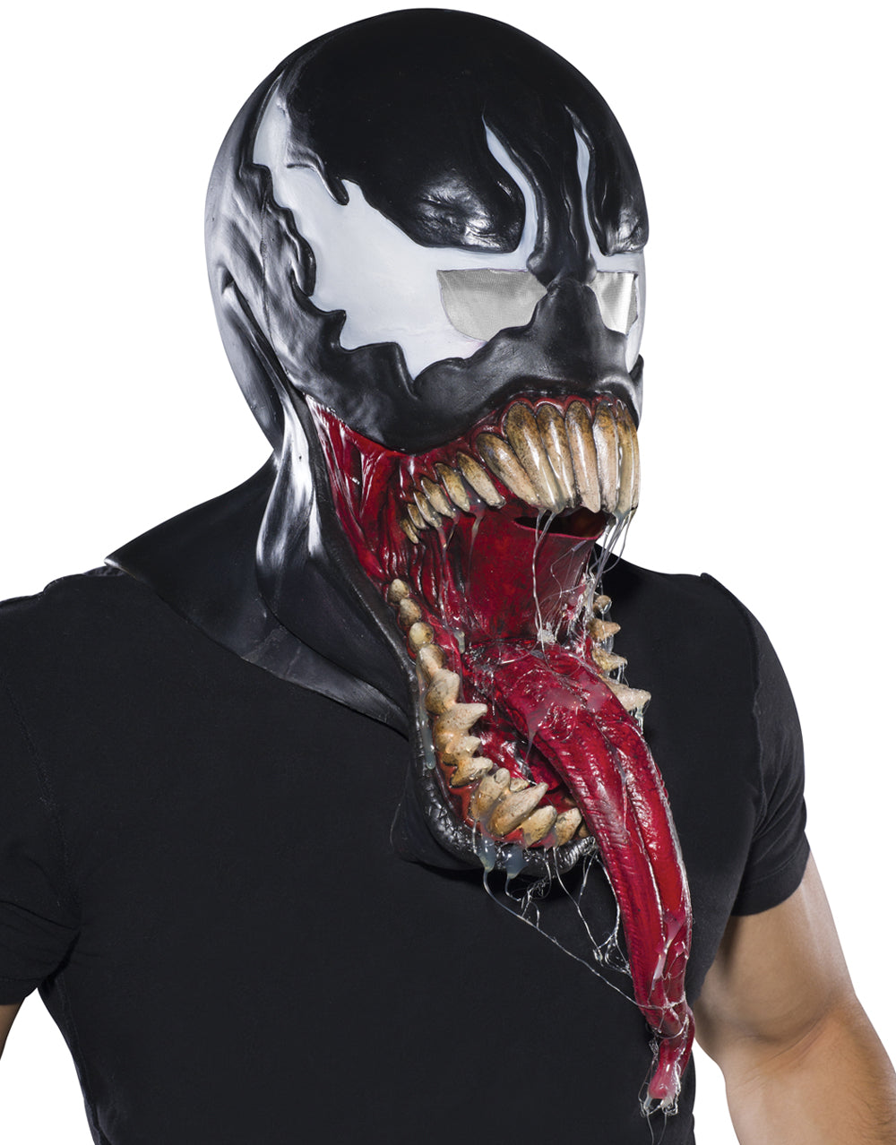 Marvel Comics Venom deluxe full overhead latex mask costume accessory for adults.