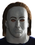 Halloween Michael Myers deluxe overhead latex mask costume accessory for adults.