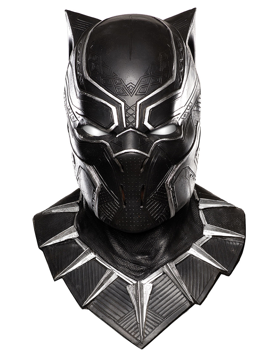 Black Panther overhead latex mask costume accessory for adults.