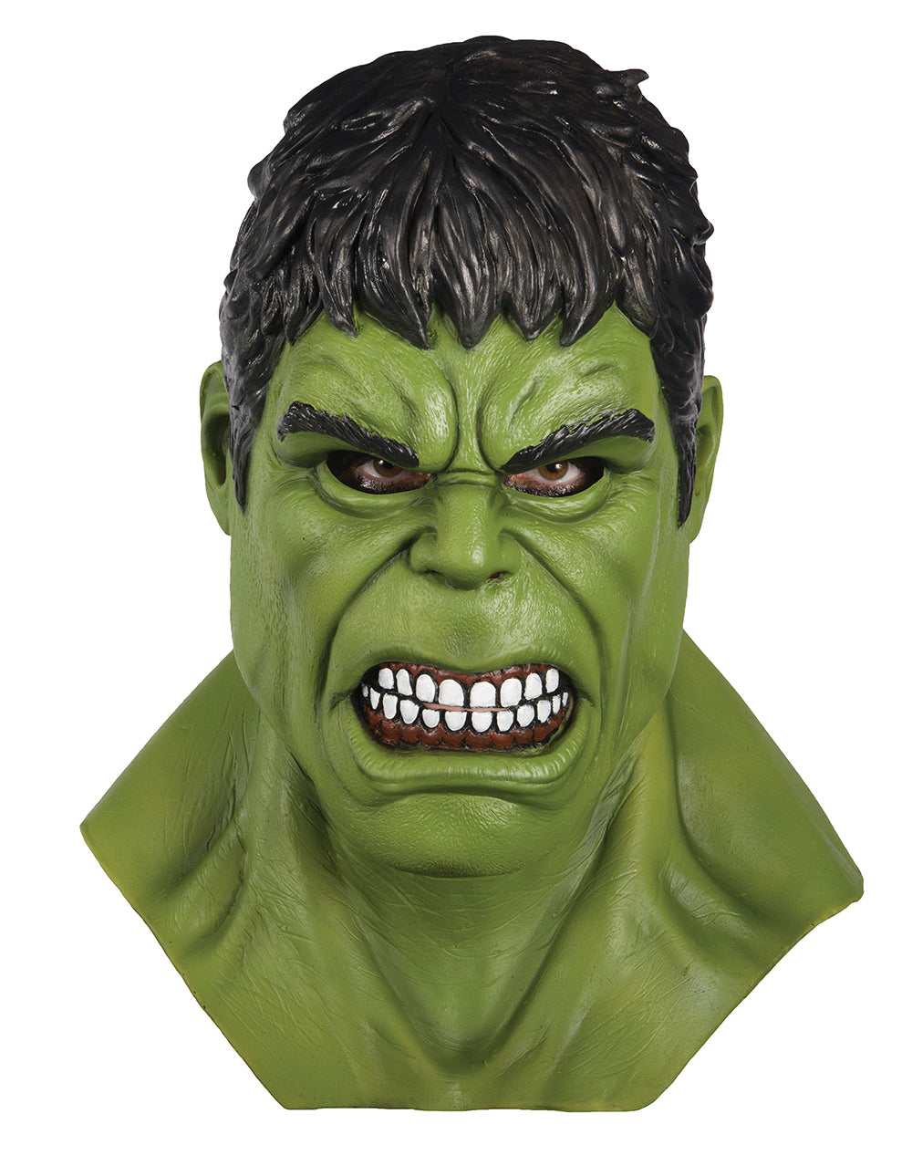 Marvel Universe Hulk overhead latex mask costume accessory for adults.
