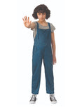 Stranger Things Eleven overalls costume for kids.