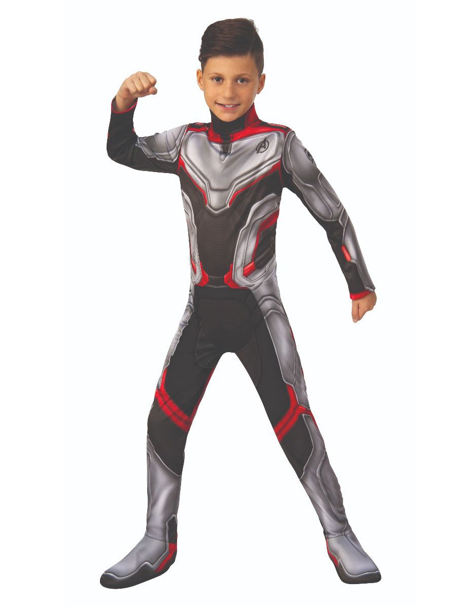 Avengers Endgame quantum realm team suit costume for kids.