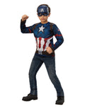 Avengers Endgame Captain America costume top and mask for kids.