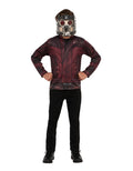 Avengers Endgame Star-Lord costume top and mask for kids.