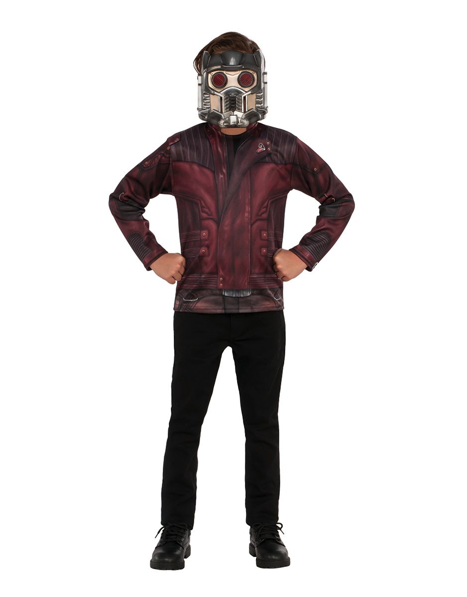Avengers Endgame Star-Lord costume top and mask for kids.