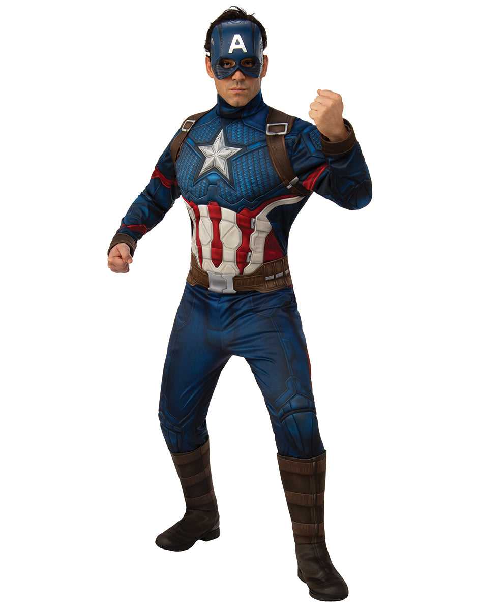 Avengers Endgame Captain America deluxe costume for adults.