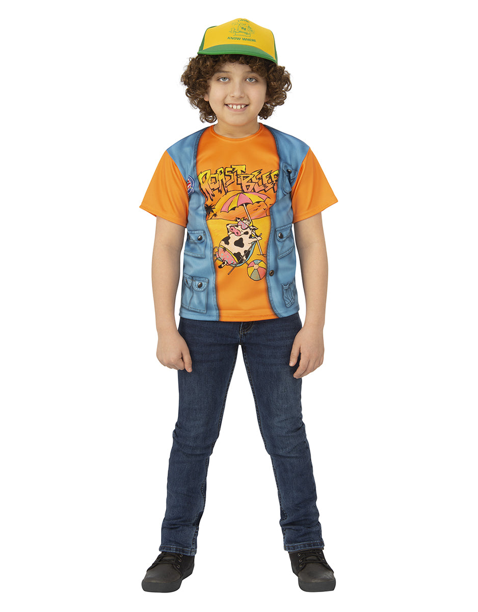 Stranger Things Dustin shirt costume for kids.