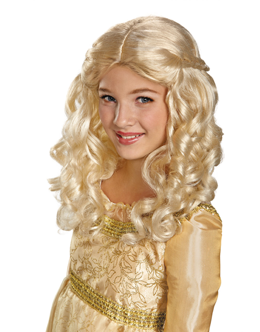 Maleficent Aurora wig costume accessory for kids.