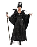 Maleficent deluxe christening black gown costume for women.