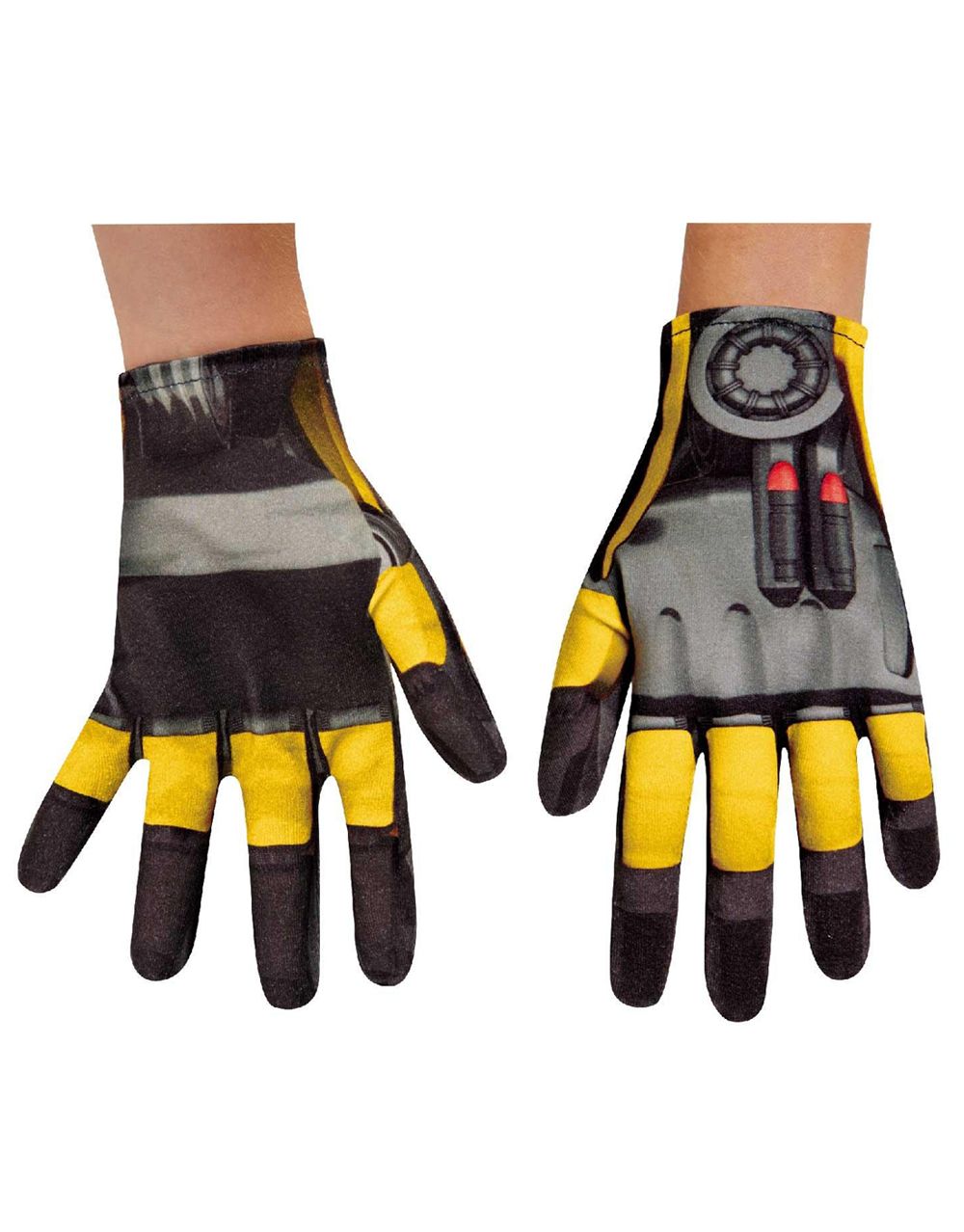 Transformers Age of Extinction Bumblebee gloves costume accessory for kids.