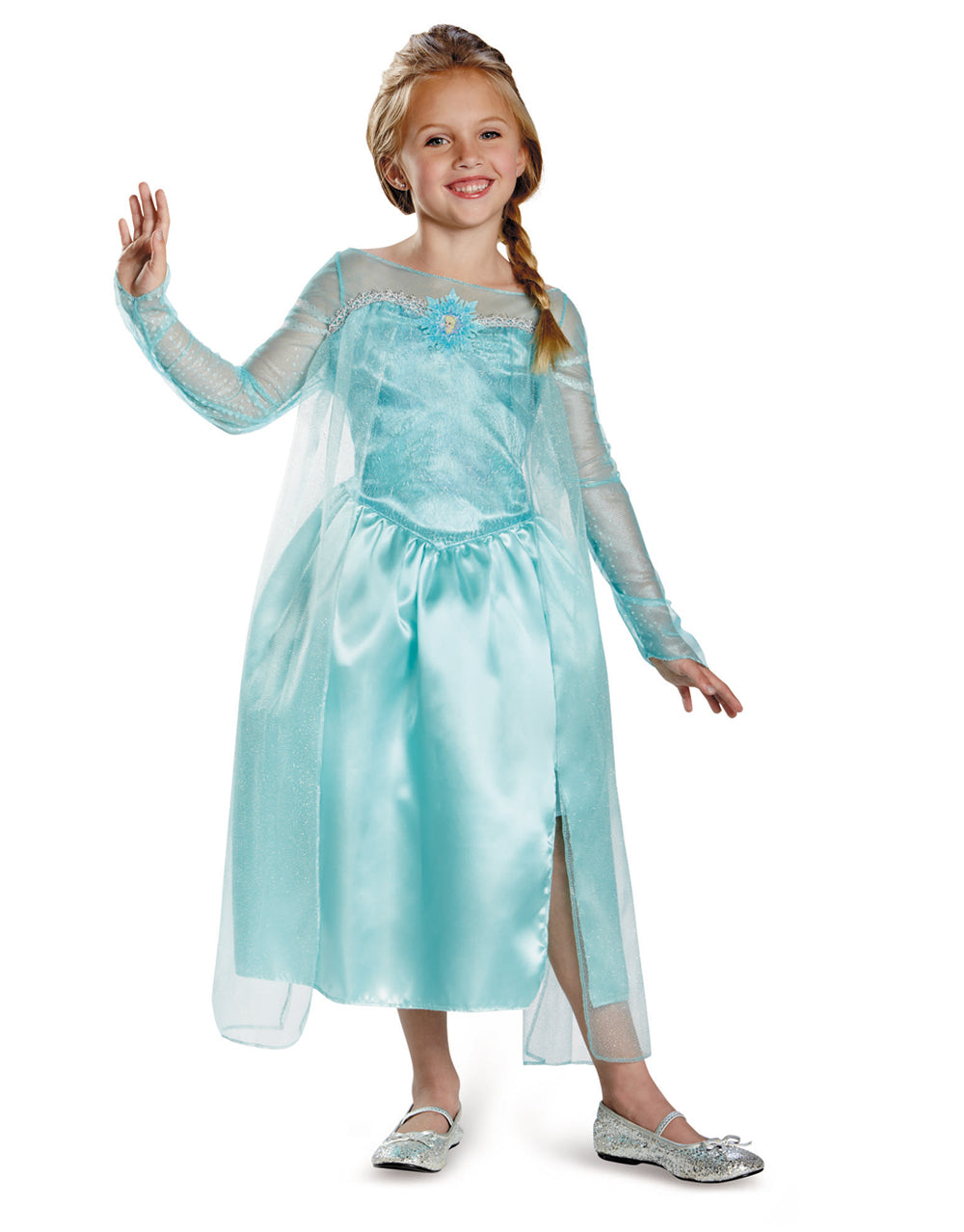 Frozen Elsa snow queen classic gown costume for kids.