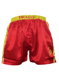 Ivan Drago boxer shorts the Siberian Express graphic on a red and yellow adult shorts.