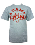 Revenge of the Nerds Adams Atoms graphic on a grey adult t-shirt.