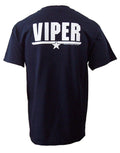 Top Gun Viper graphic on a navy blue adult t-shirt.