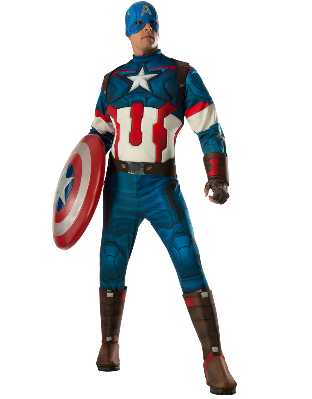 Avengers Age of Ultron Captain America deluxe costume for adults.