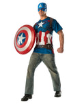 Avengers Age of Ultron Captain America shirt and mask costume for adults.