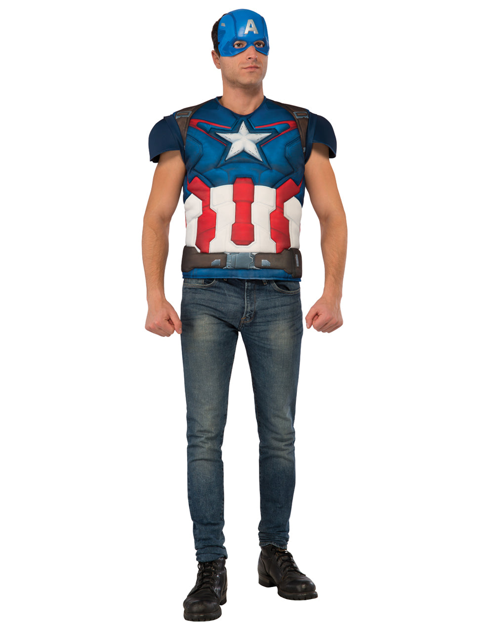 Avengers Age of Ultron Captain America muscle chest costume for adults.