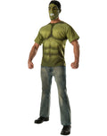 Avengers Age of Ultron Hulk shirt and mask costume for adults.