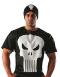 Marvel Comics The Punisher shirt and headpiece costume for adults.
