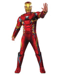 Captain America Civil War Iron Man deluxe padded jumpsuit costume for adults.