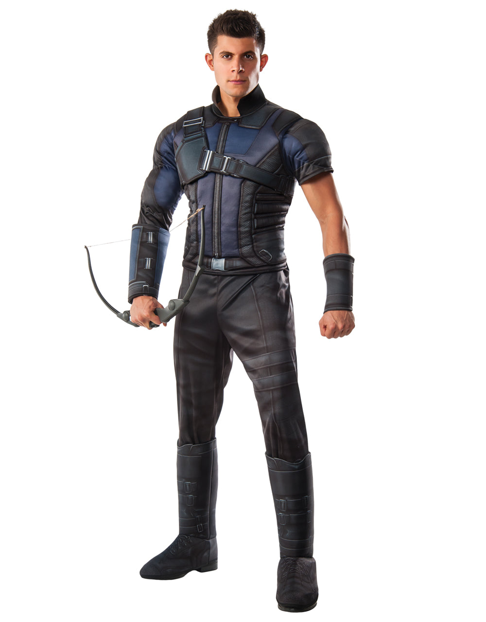 Captain America Civil War Hawkeye deluxe padded jumpsuit costume for adults.