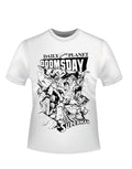 Superman England flag graphic on a white adult t-shirt.