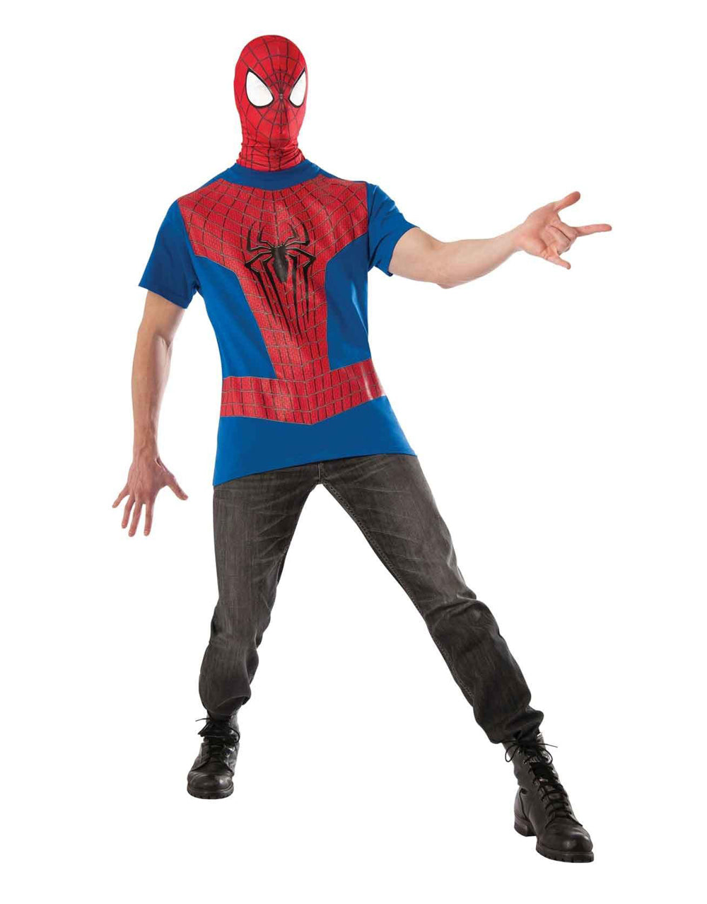 The Amazing Spider-Man t-shirt and mask costume for adults.