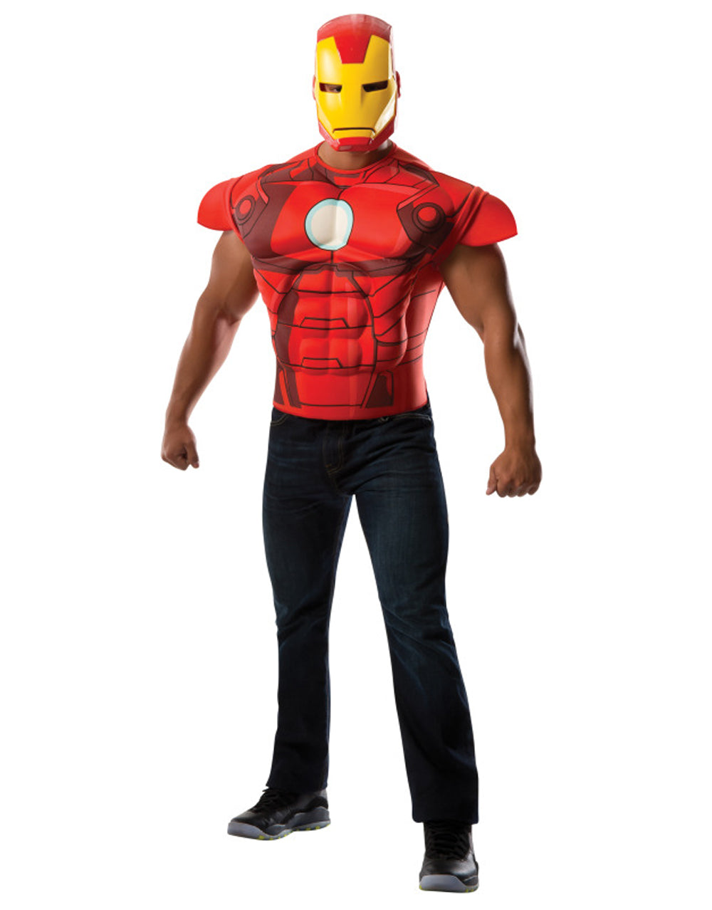 Marvel Comics Iron Man deluxe padded chest top costume for adults.