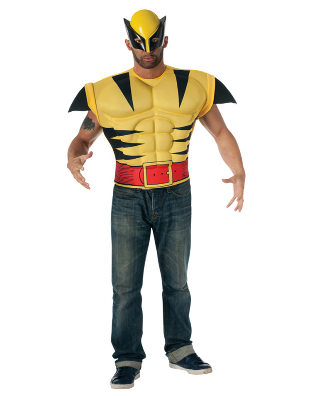 Marvel Comics Wolverine deluxe padded chest top costume for adults.